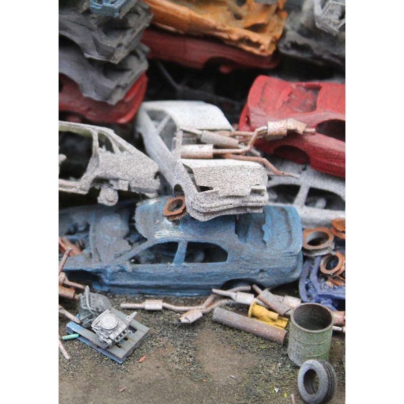 Scrap Crashed Car – C – UNPAINTED – Pack of 5