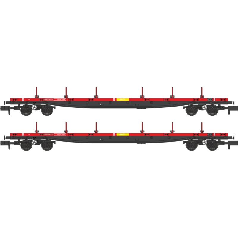 YLA Mullets Railfreight Red & Yellow Mullet branding No. DC967594 and DC967620 – Twin Pack
