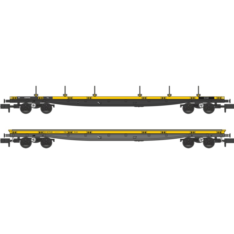 YLA / YMA Mullets Departmental Yellow YLA Mullet DC967648 (black underframe) and YMA Mullet DC967548 (grey underframe) – Twin Pack