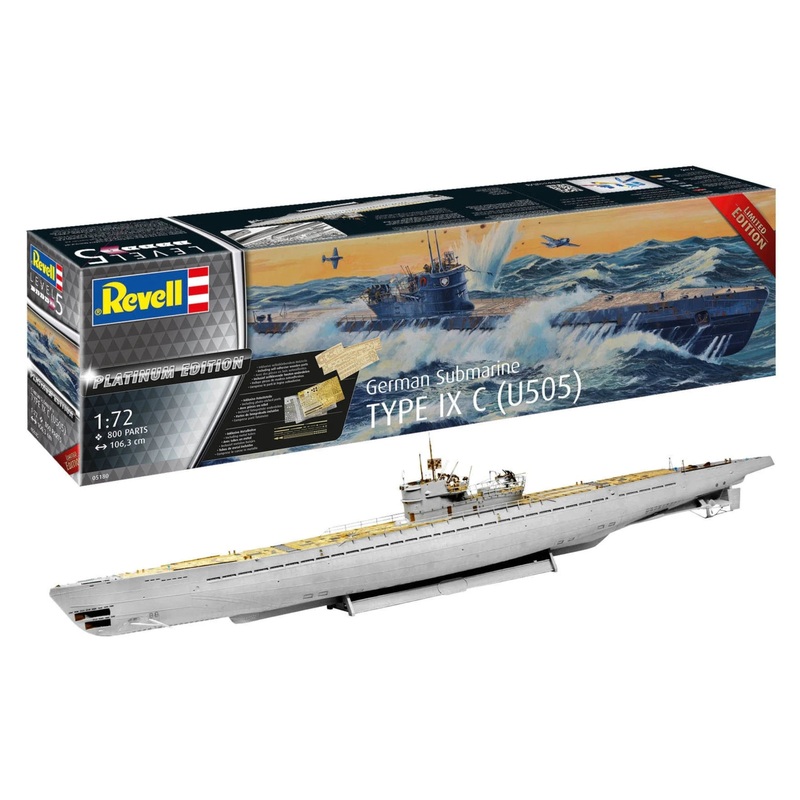 German Submarine Type IX C/40 Platinum Edition Model Kit