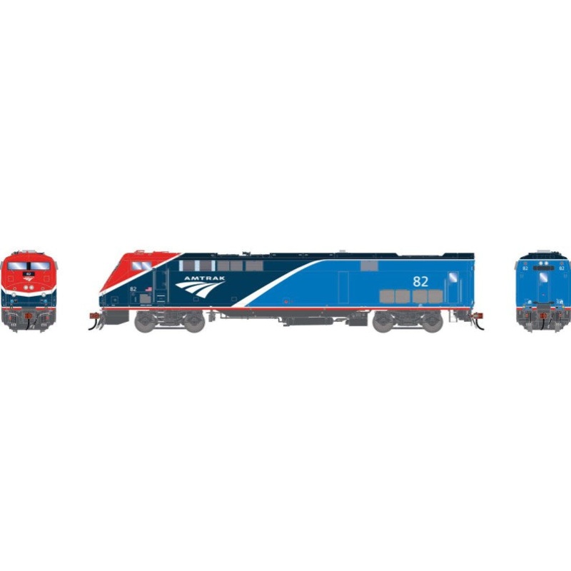 HO P42DC Locomotive With DCC & Sound, AMTK Phase VII #82