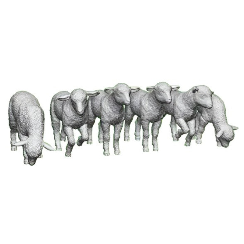 N Gauge Pets, Wildlife & Livestock – Lambs – Pack of 6