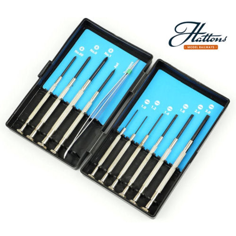 Hattons Essentials Model Railway Screwdriver Set (Including Small Tweezers)