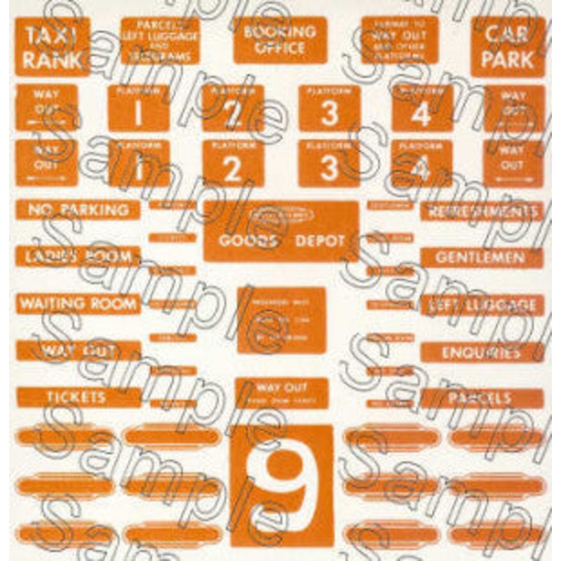 O Gauge BR (North Eastern Region) Station Signs