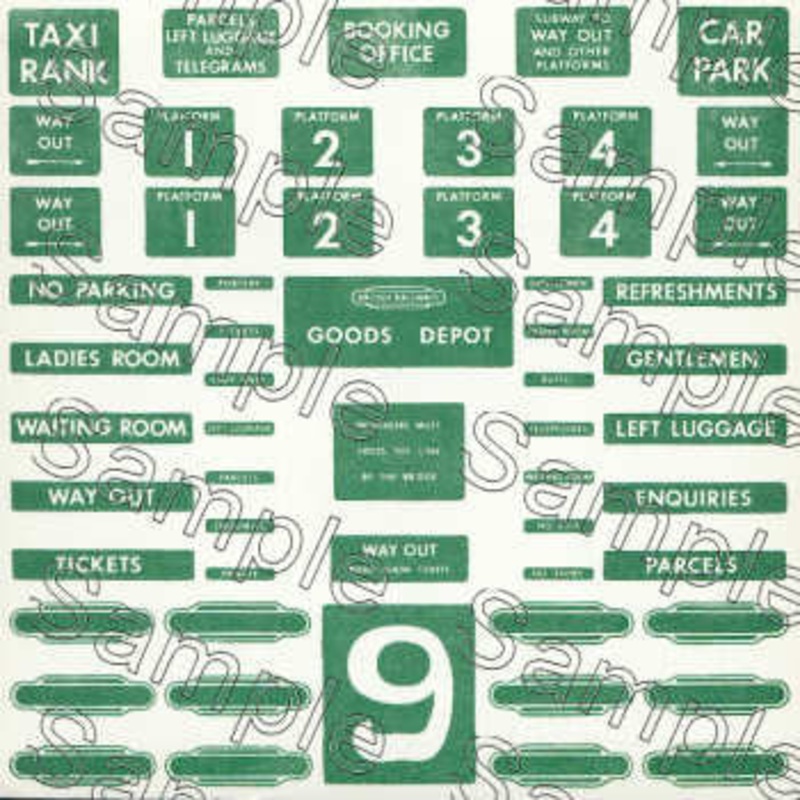 O Gauge BR (Southern Region) Station Signs