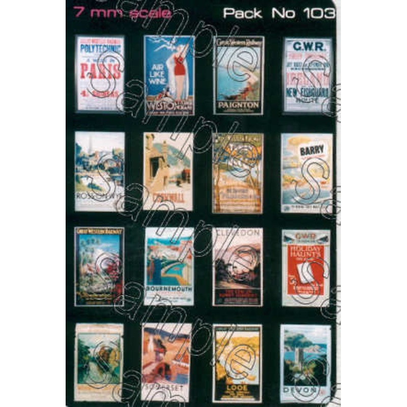 O Gauge GWR Travel Posters Small