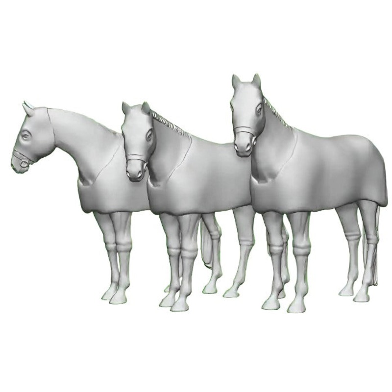 O Gauge Pets, Wildlife & Livestock – Race Horses in Transit – Pack of 3