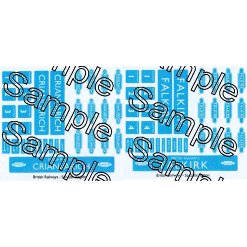 OO Gauge BR (Scottish Region) Falkirk & Crianlarich Station Signs