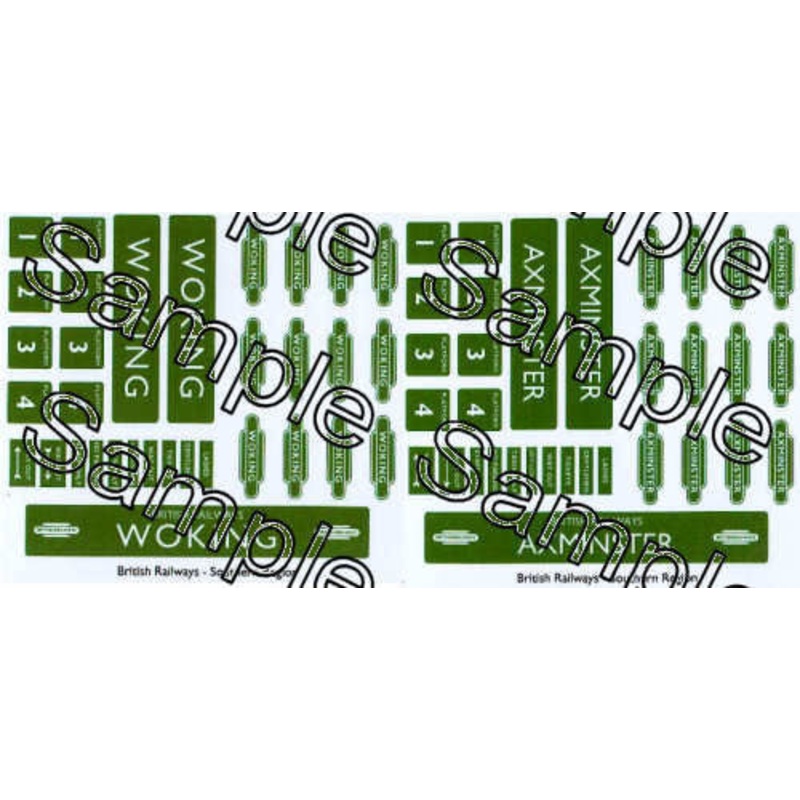 OO Gauge BR (Southern Region) Woking Axminster Signs