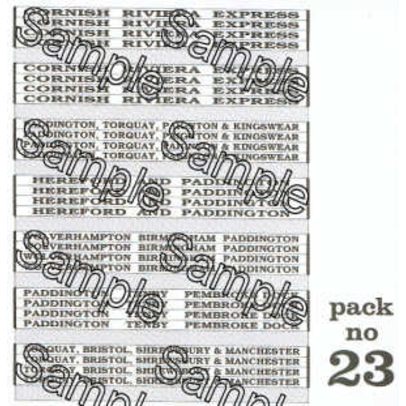 OO Gauge Cornish Riviera Boards 1