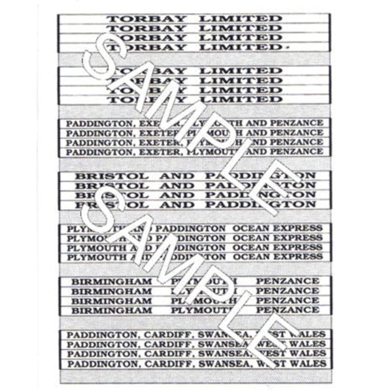 OO Gauge Cornish Riviera Boards 2