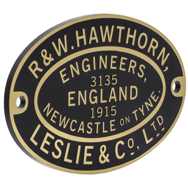 Hawthorn Leslie Worksplate Third Size Replica  3135 Invincible