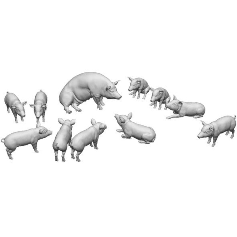O Gauge Pets, Wildlife & Livestock Piglets and Sow