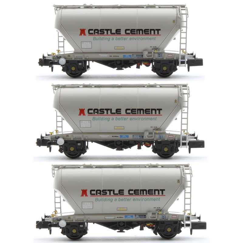 Set of 3 Castle Cement PCA Bulk Cement Wagons (Pack K)