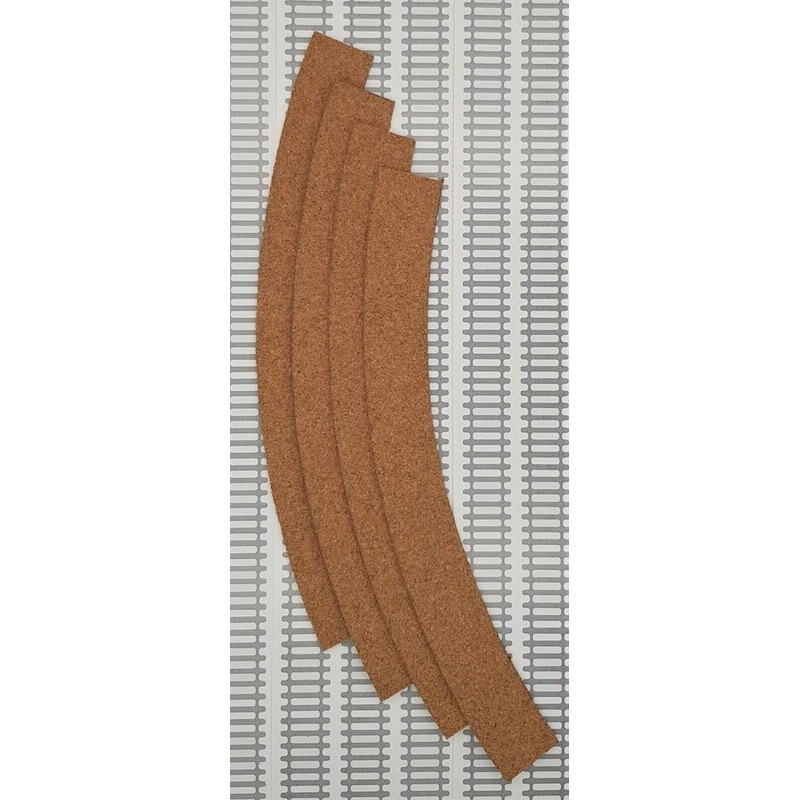 Cork track pre-cut – Double Curve 2nd Radius – Pack of 4