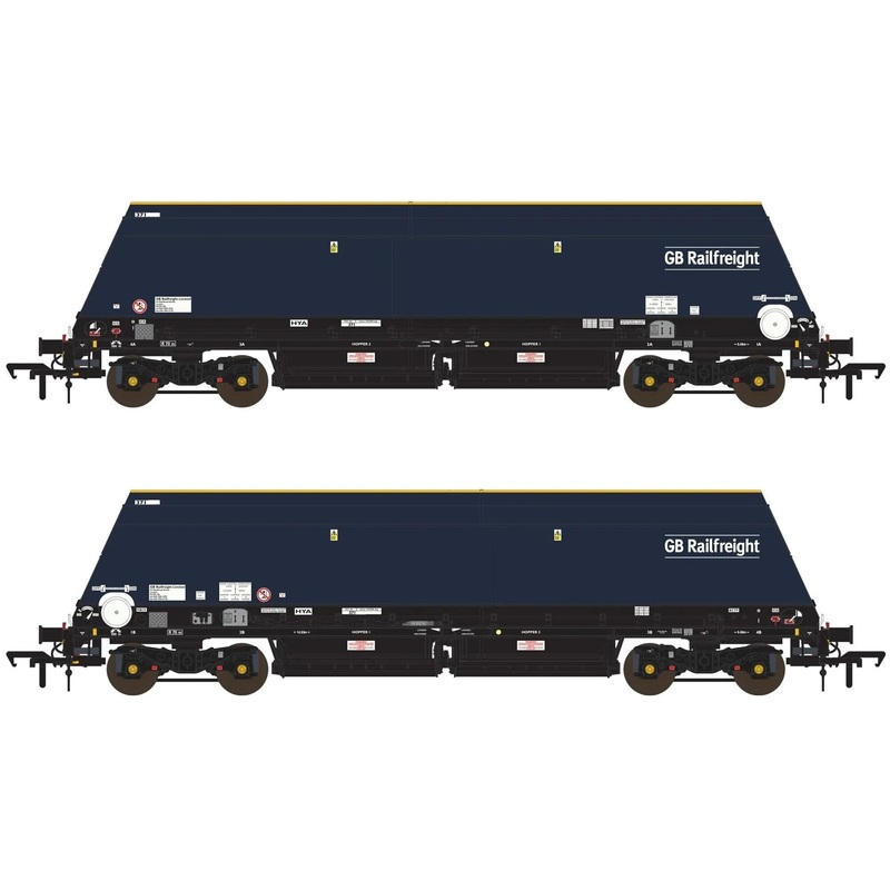 Cutdown HYA –  Blue/Black with GB Railfreight branding with Tail Lights  (Pack 1)