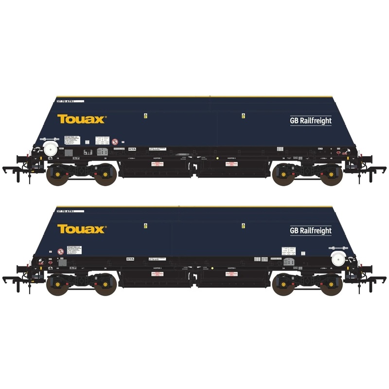 Cutdown HYA –  Blue/Black with Touax/GB Railfreight branding with Tail Lights  (Pack 1)