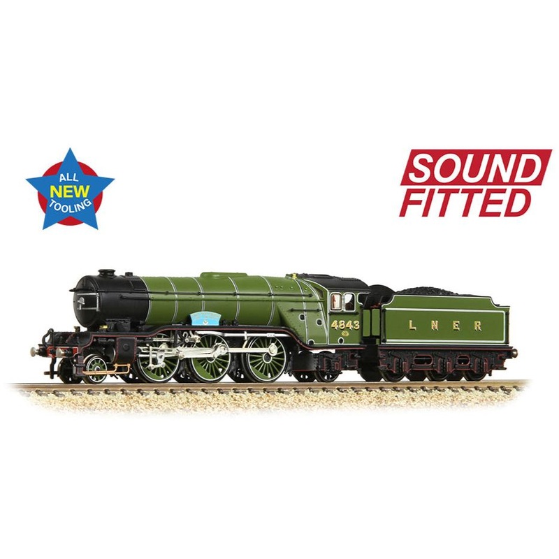 LNER V2 4843 ‘Kings Own Yorkshire Light Infantry’ LNER Lined Green Steam Locomotive – DCC Sound