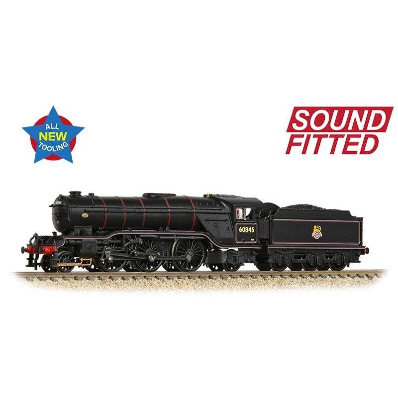 LNER V2 60845 BR Lined Black (Early Emblem) Steam Locomotive – DCC Sound