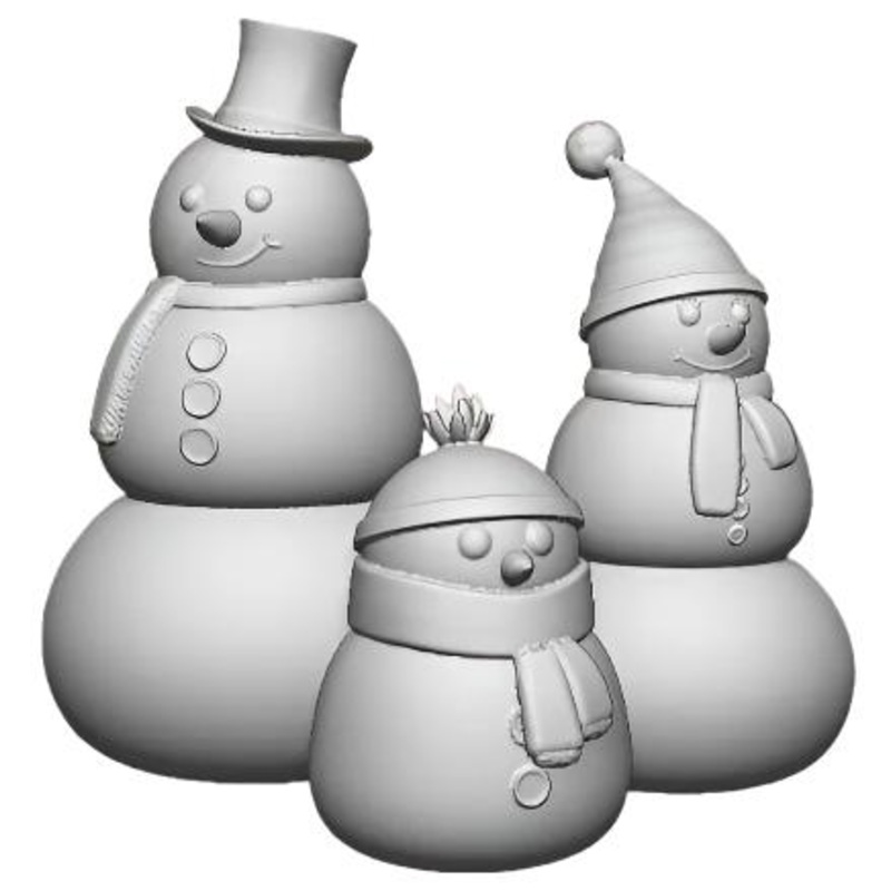 N Gauge Christmas Snowmen