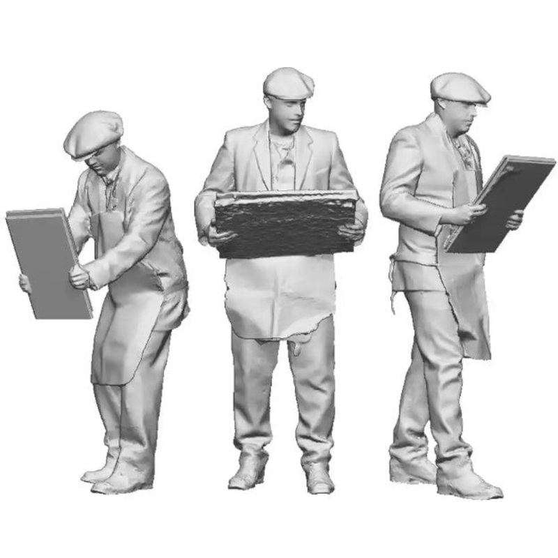 OO Gauge Work and Industry – Slate Workers Moving Slate