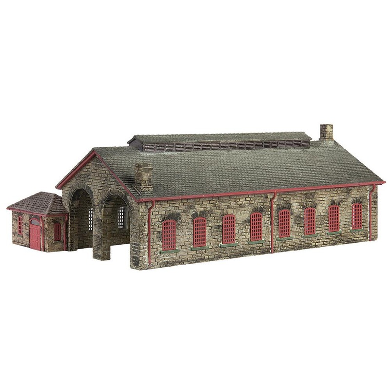 Two Road Stone Engine Shed Red