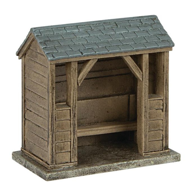 Wooden Bus Stop Brown