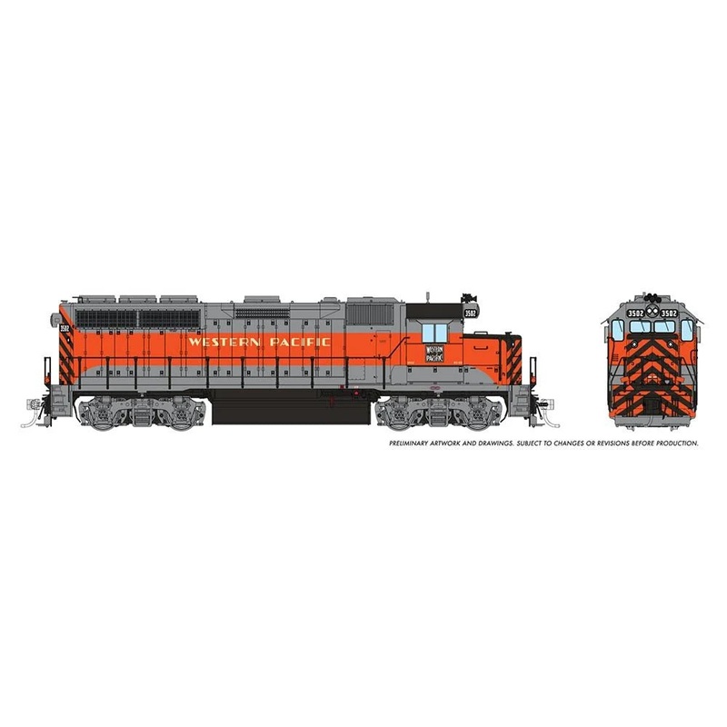 HO EMD GP40 Western Pacific – Zephyr: #3502 – DCC Sound