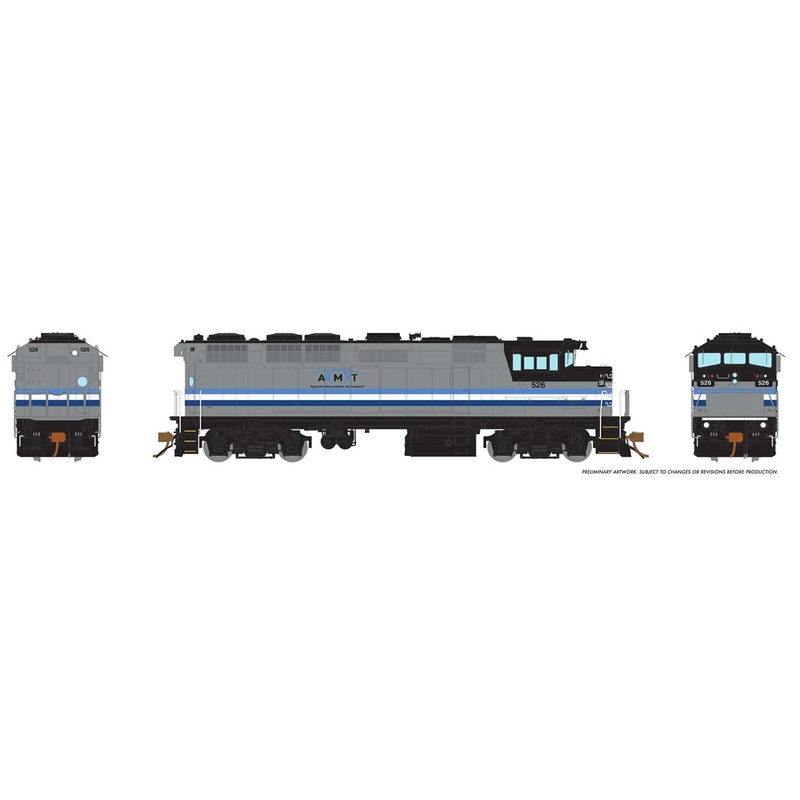 HO Scale F59PH – AMT (3stripe) #526 Diesel Locomotive