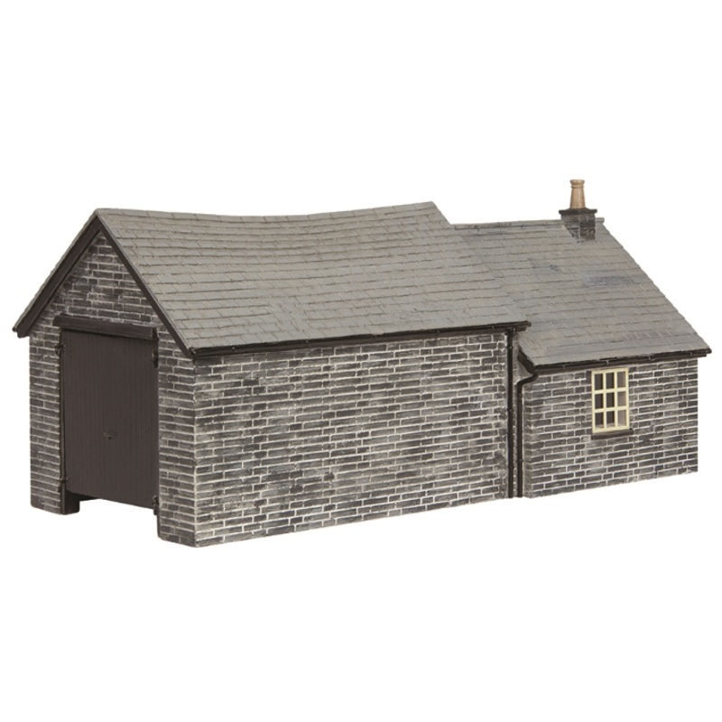 Narrow Gauge (OO9) Stone Shed and Store Black