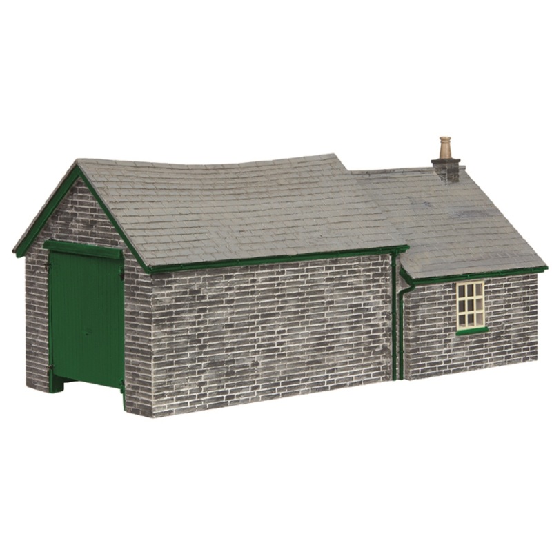 Narrow Gauge (OO9) Stone Shed and Store Green