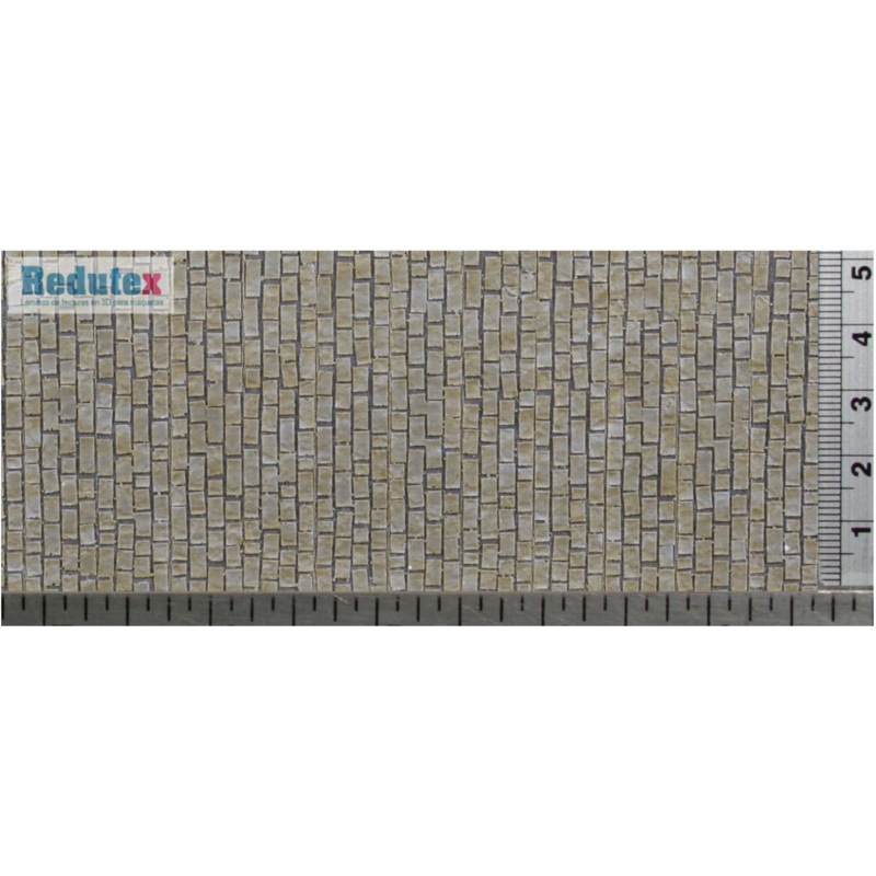 Stone Setts Uneven Roadway (Light Oxide) Polychrome 1:87 HO 3D Self Adhesive Texture Sheet
