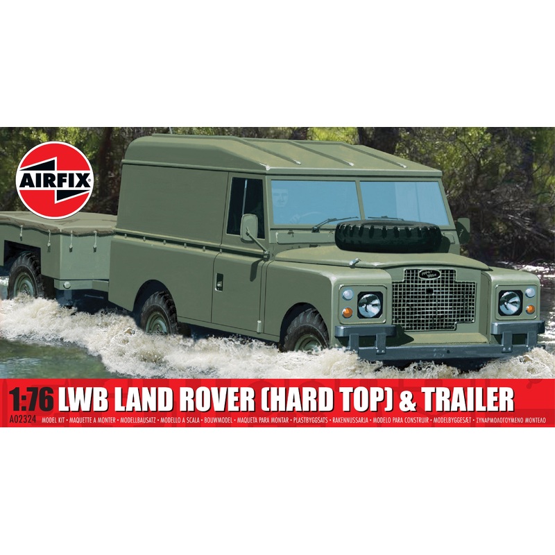 LWB Land Rover (Hard Top) & Trailer Model Kit