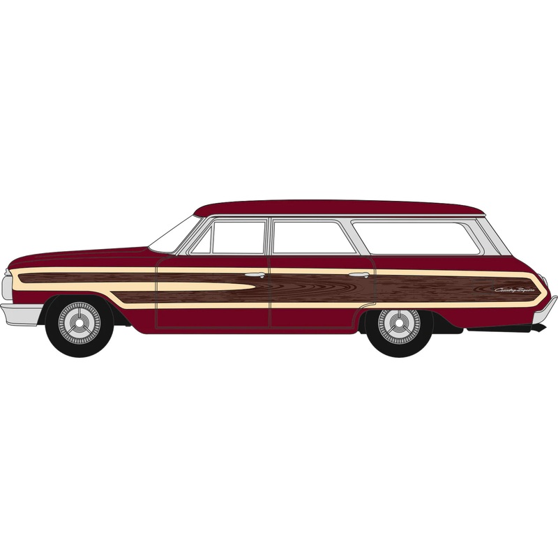 1964 Ford Country Station Wagon Squire Vintage Burgundy