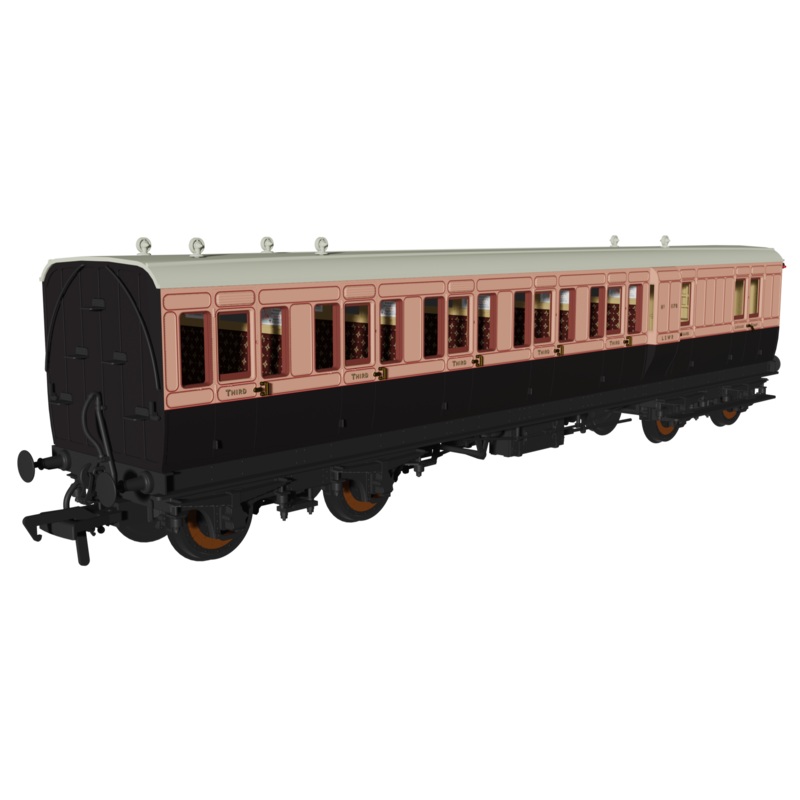 Evolution 48 London and South Western Railway Salmon and Brown Brake third No.1178