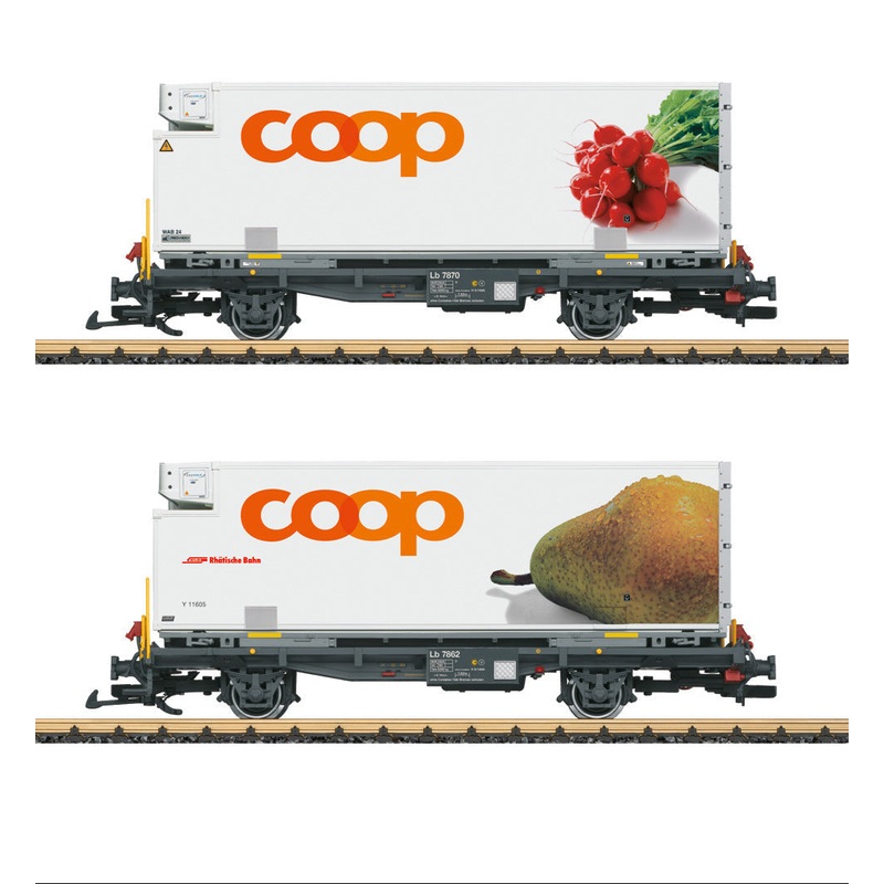 LGB L45889 RhB Container Wagon-Set COOP