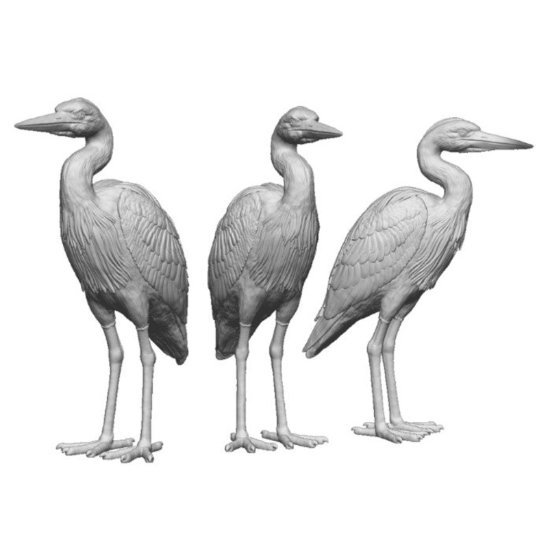 N Gauge Pets, Wildlife & Livestock – Heron – Pack of 3