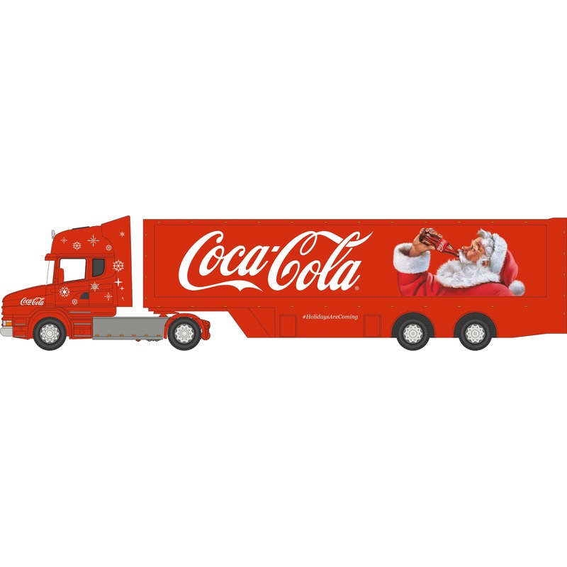 Scania T Cab Box Trailer Coca Cola New Xmas Livery