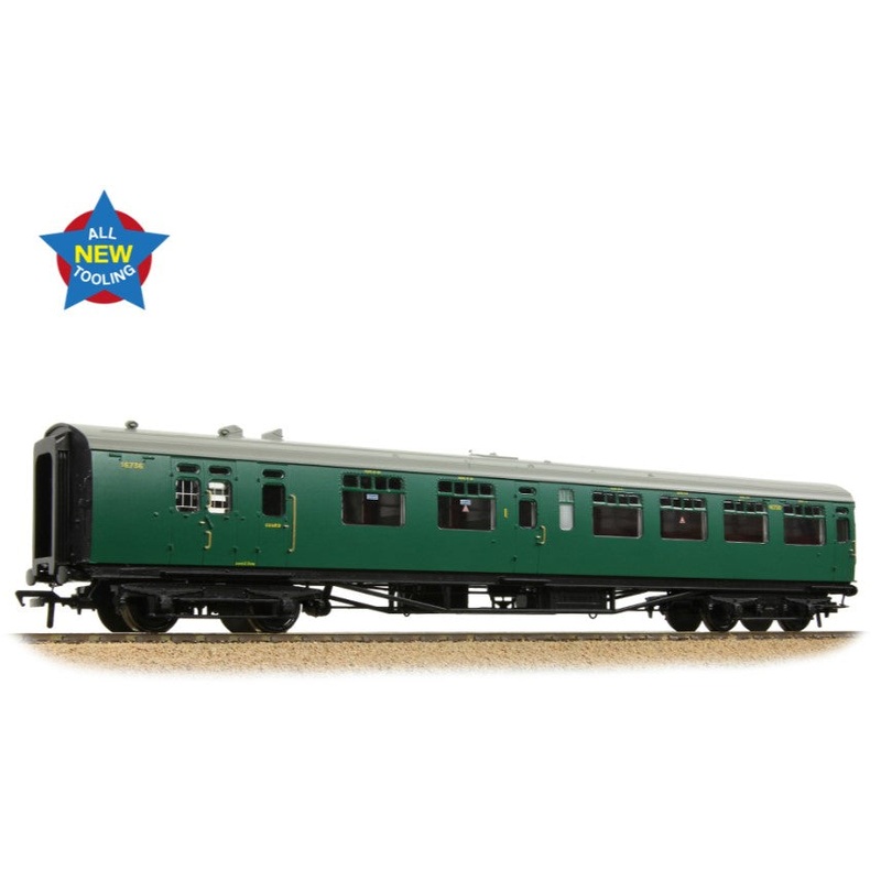 SR Bulleid Brake Comp. Corridor 10 Vents BR (Ex-SR) Malachite Green No.S6736