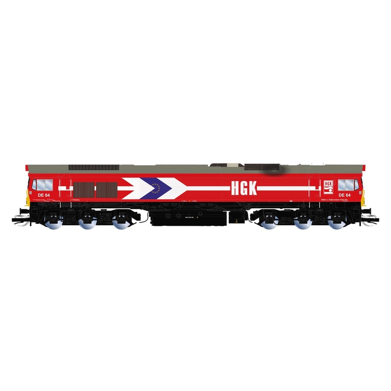 Class 66 HGK Red Livery with Yellow Front Ep.V-VI Diesel-Electric Locomotive