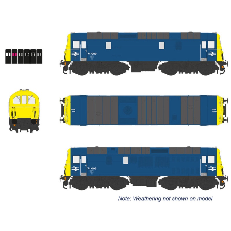 Class 74 Electro-Diesel 74009 BR Blue Electric Locomotive – Weathered