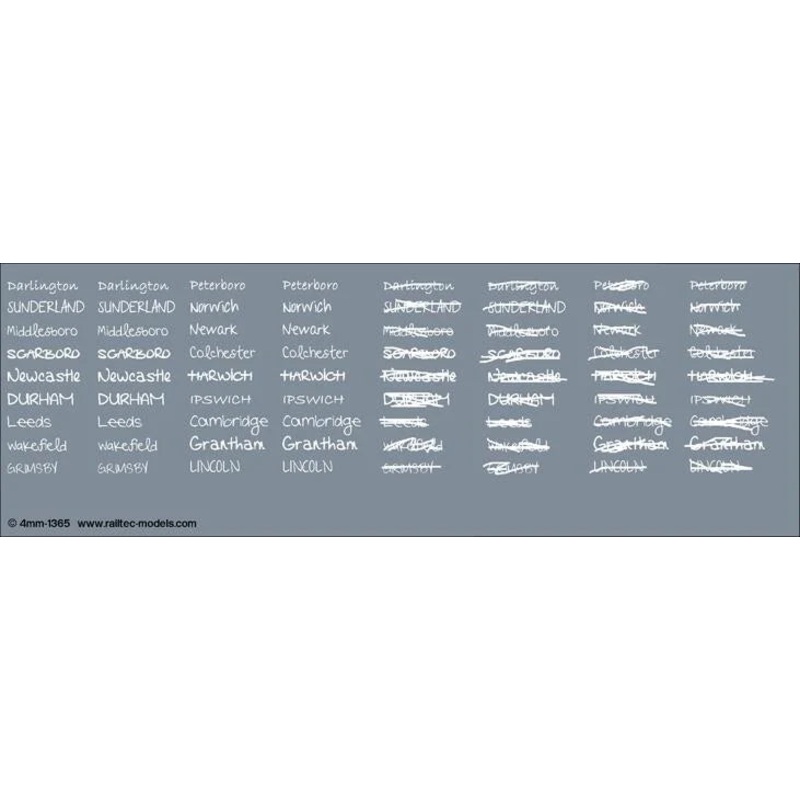 Handwritten Chalk Destination: Eastern Waterslide Decals