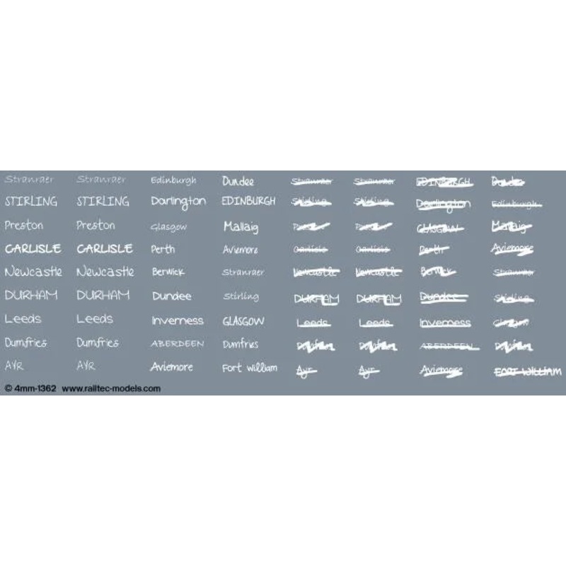 Handwritten Chalk Destinations: Scotland Waterslide Decals