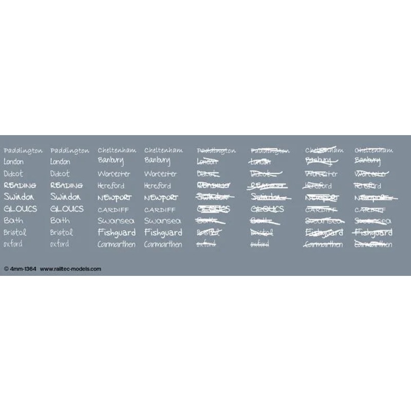 Handwritten Chalk Destinations: Western Waterslide Decals