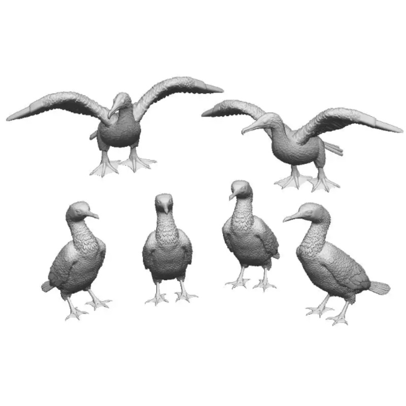 N Gauge – Pets, Wildlife & Livestock – Cormorants x6