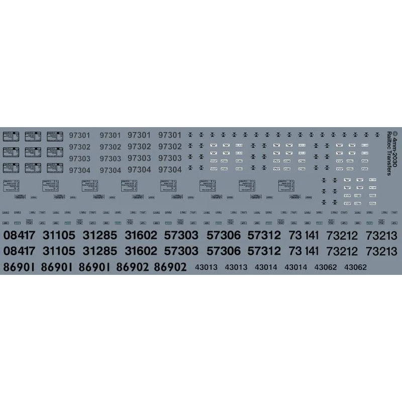Network Rail Loco Set Waterslide Decals