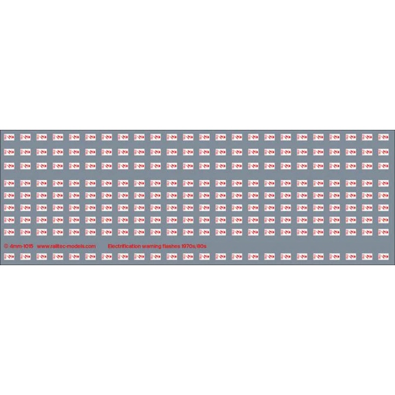 Overhead Warning Electrification Flashes: 1960-80s Waterslide Decals