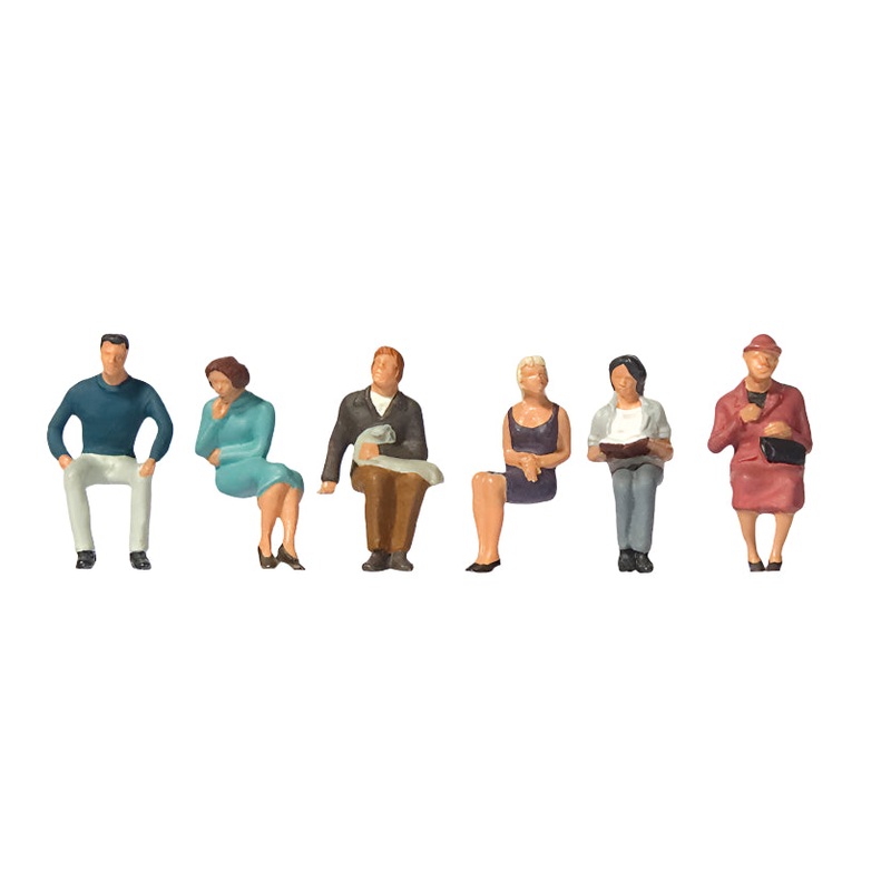 Seated People (6) British OO Scale Figure Set