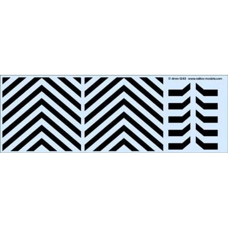 Wasp Stripes / Chevrons (to suit BR Shunter) Waterslide Decals