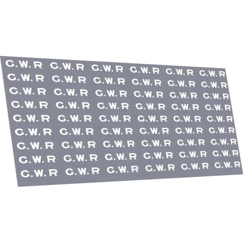 5.5 GWR White Lettering Waterslide Decals
